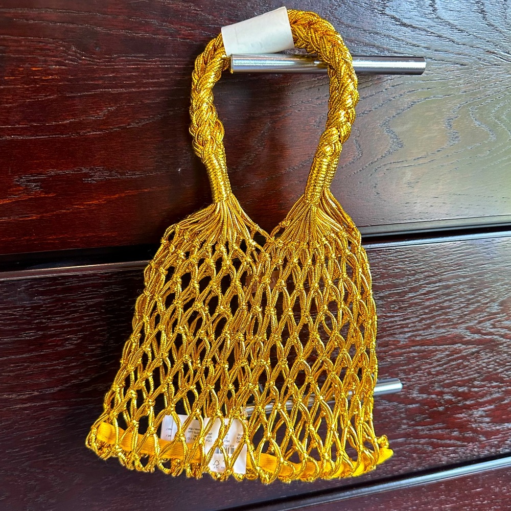 J CREW gold Cadiz bag